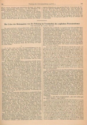 525-530 Die Lehre der Reformation von der Erlösung im Verständnis des englischen Protestantismus