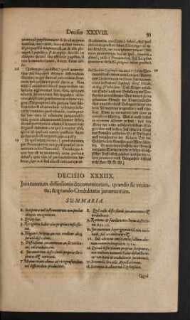 Decisio XXXIIX.