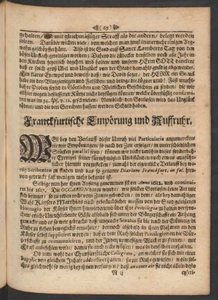Franckfurtische Empörung und Auffruhr.