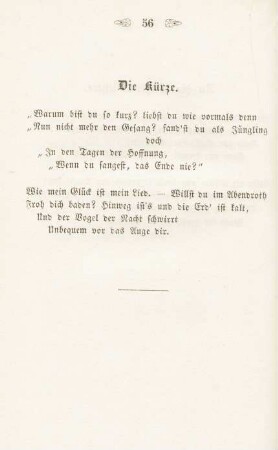 Die Kürze.