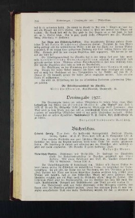 Vereinsgabe 1927.