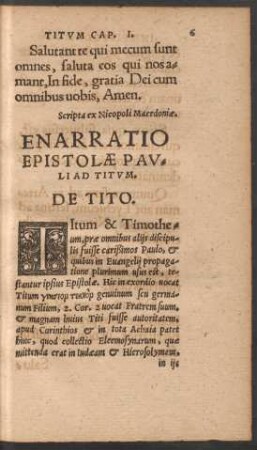 Enarratio Epistolae Pauli Ad Titum.