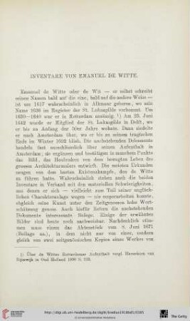 Inventare von Emanuel de Witte