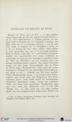 Inventare von Emanuel de Witte