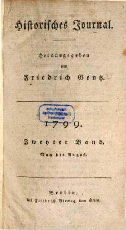 Historisches Journal. 1799,2