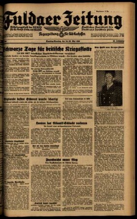 Ausgabe vom Samstag, den 24. Mai 1941.