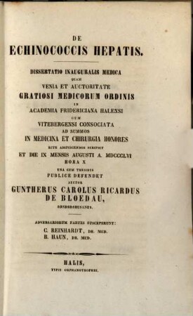 De Echinococcis hepatis