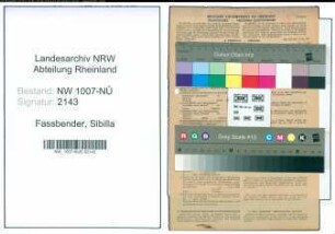 Entnazifizierung Sibilla Fassbender , geb. 18.02.1908 ()
