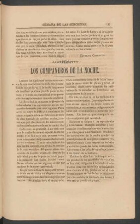 Los compañeros de la noche.