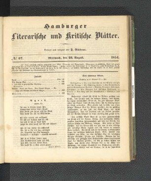 No. 67. 23. August 1854
