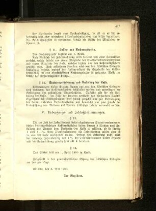 V. Uebergangs- und Schlußbestimmungen.