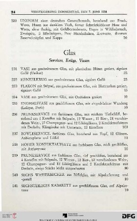 Glas (Nr. 231-248)
