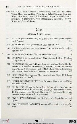 Glas (Nr. 231-248)