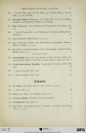 Schweiz (Nr. 757-762)