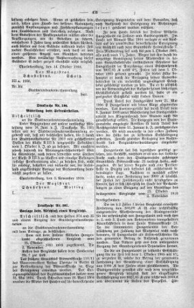 No. 19 (290-312) (305,306,307), 09. November 1910