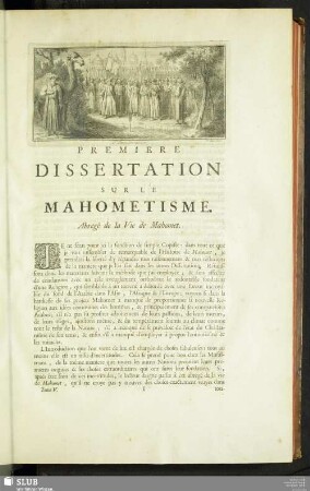 Premiere Dissertation Sur Le Mahometisme. Abregè de la Vie de Mahomet