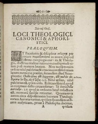 Locus I. De Scriptura Sacra
