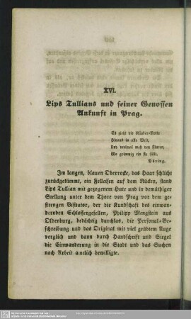 XVI. Lips Tullians und seiner Genossen Ankunft in Prag