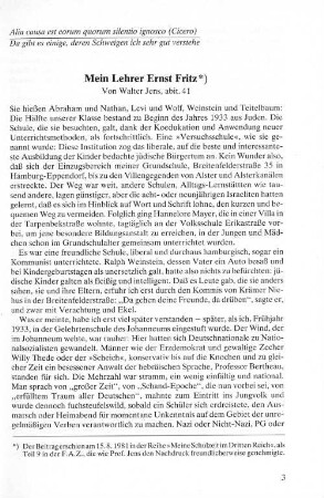 Mein Lehrer Ernst Fritz