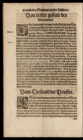 Von beider gestalt des Sacraments.