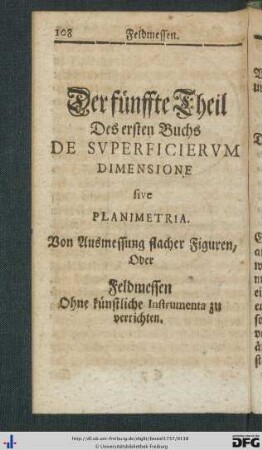 Der fünffte Theil.