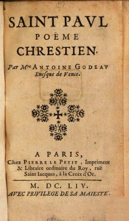 Saint Pavl Poëme Chrestien.