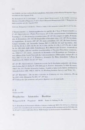 C 3. Porphyrius, Aristoteles, Boethius