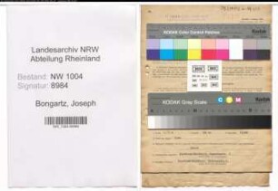 Entnazifizierung Joseph Bongartz , geb. 26.01.1918 (Buchhalter)