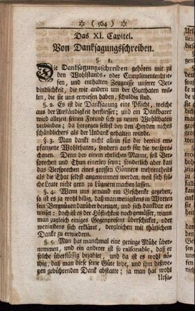 Das XI. Capitel. Von Danksagungsschreiben.