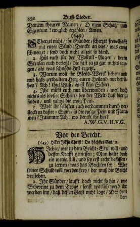 Vor der Beicht.