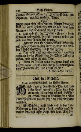 Vor der Beicht.