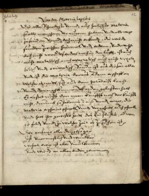 Von der Materia lapidis