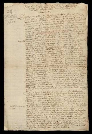 Todesanzeige des Prof. Bartholomäus Hettlerus aus Hohenhaslach, 1600.