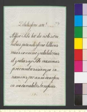 Brief von Goethe, Walther Wolfgang von an Goethe, Johann Wolfgang von