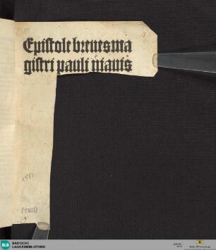Epistole breues magistri pauli niauis