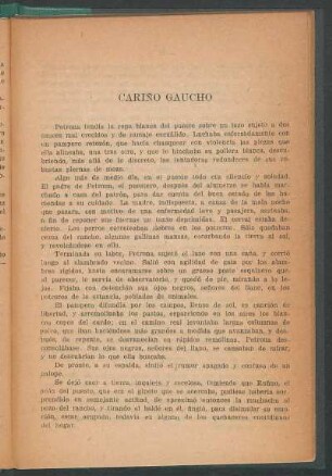 Cariño gaucho