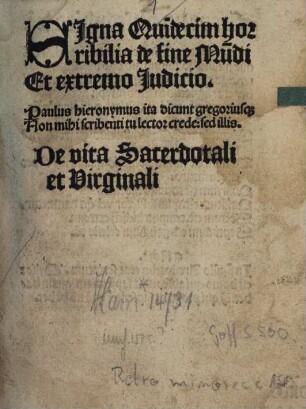 Signa quindecim horribilia de fine mundi et extremo iudicio