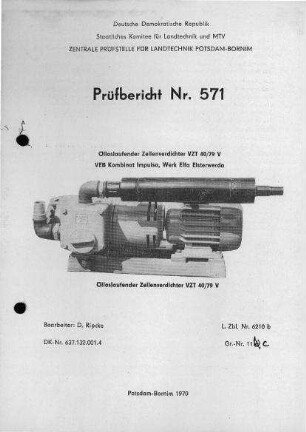 Ölloslaufender Zellenverdichter VZT 40/79 V
