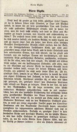 Vierte Vigilie. Melancholie des Studenten Anselmus …