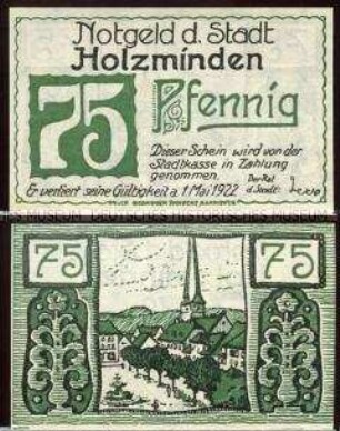 Holzminden, Notgeldserie, 75 Pfennig