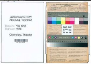 Entnazifizierung Theodor Ostendorp , geb. 25.08.1883 (Schuhmacher)