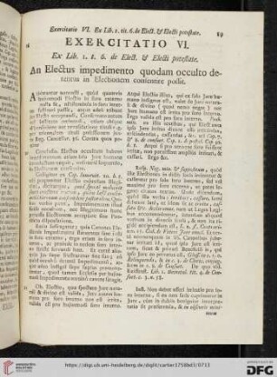 (Exercitatio VI - X)