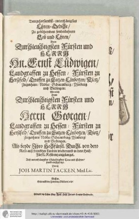 Treugehorsamstes, untertänigstes Ehrengedicht