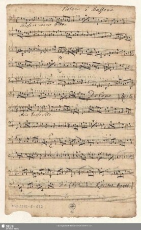 Violono ô Bassono [= b]