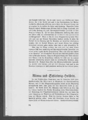 Altona und Schleswig-Holstein.
