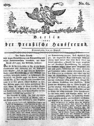 No. 65., 12. August 1809