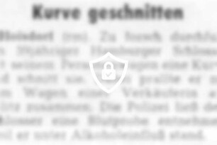 Kurve geschnitten