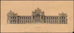 Reichsgericht, Leipzig: Aufriss Vorderansicht 1:200