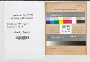 Entnazifizierung August Herzig , geb. 26.09.1898 (Kaufmann)