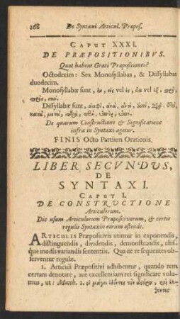 Liber Secundus, De Syntaxi